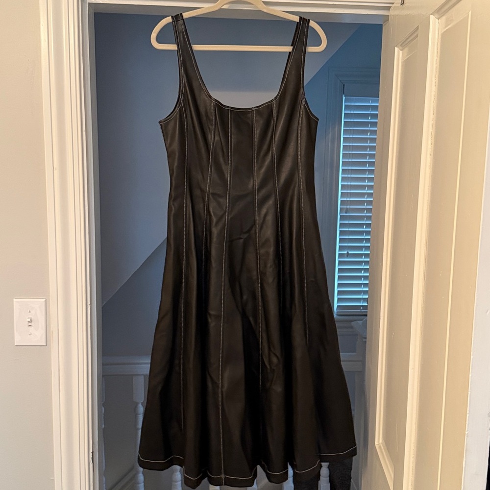 STAUD Wells Dress Faux Leather - Picture 14 of 14
